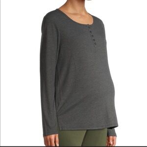 Maternity Women's Long Sleeve Henley T-Shirt